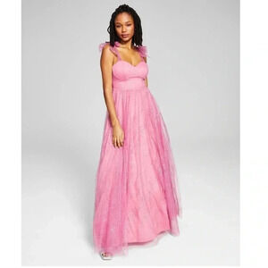 NWT City Studio Pink Sparkle Gown